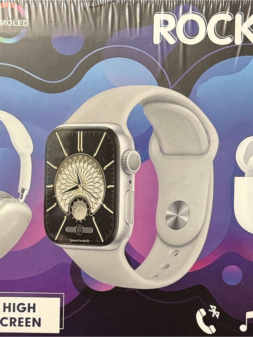 Gray Smartwatch with Silicone Band - Unbranded